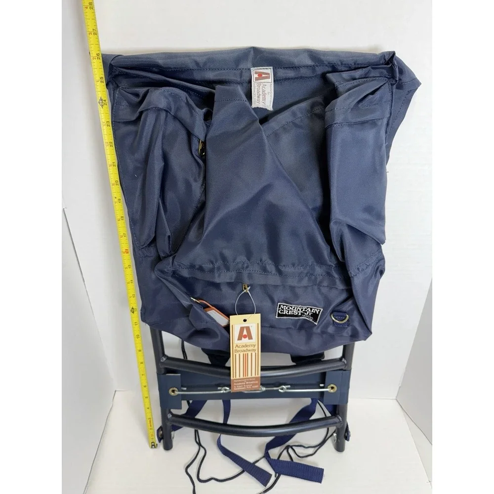Vintage Academy Broadway Mountain Crest Jr #1730 Blue External Hiking Backpack - Picture 2 of 9